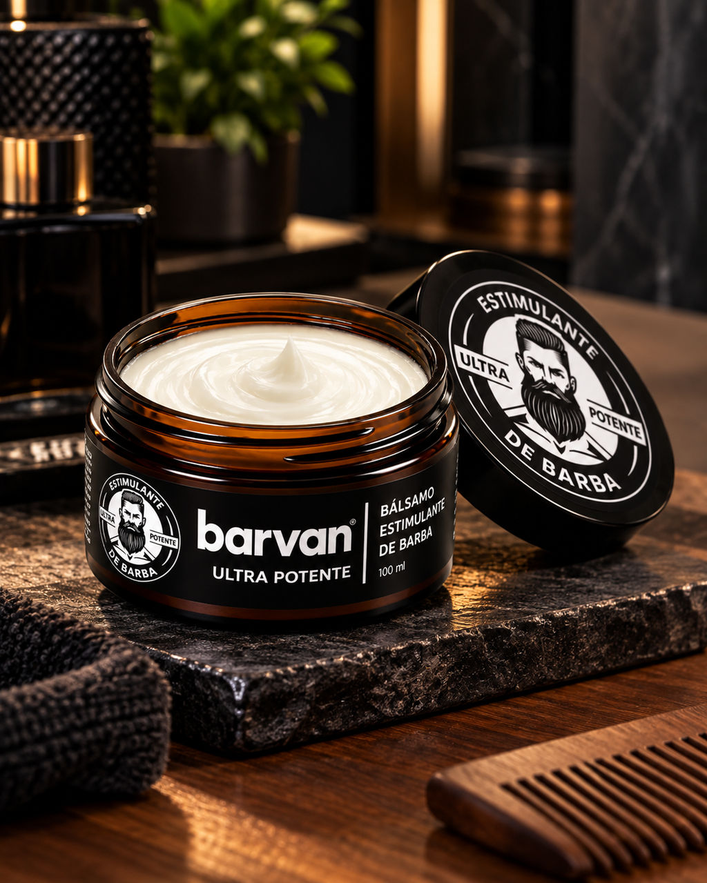 🔥 Barvan Ultra Potente | Bálsamo Estimulante para Barba con MINOXIDIL