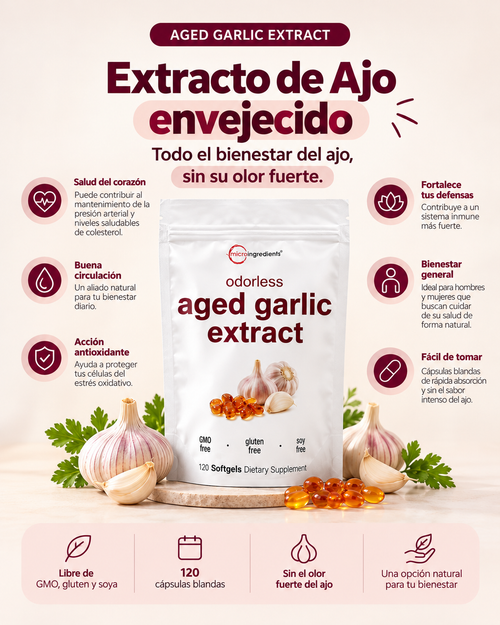 Cápsulas de extracto de Ajo envejecido - Salud Completa 🫀